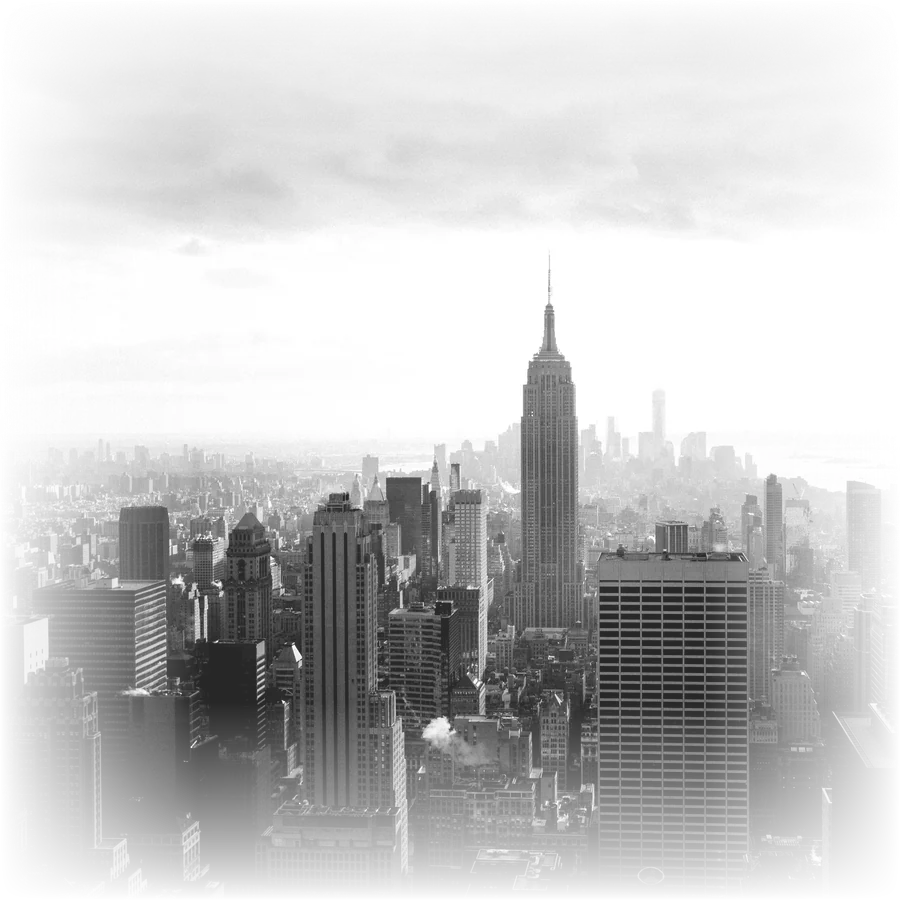 Skyline de New York en noir et blanc